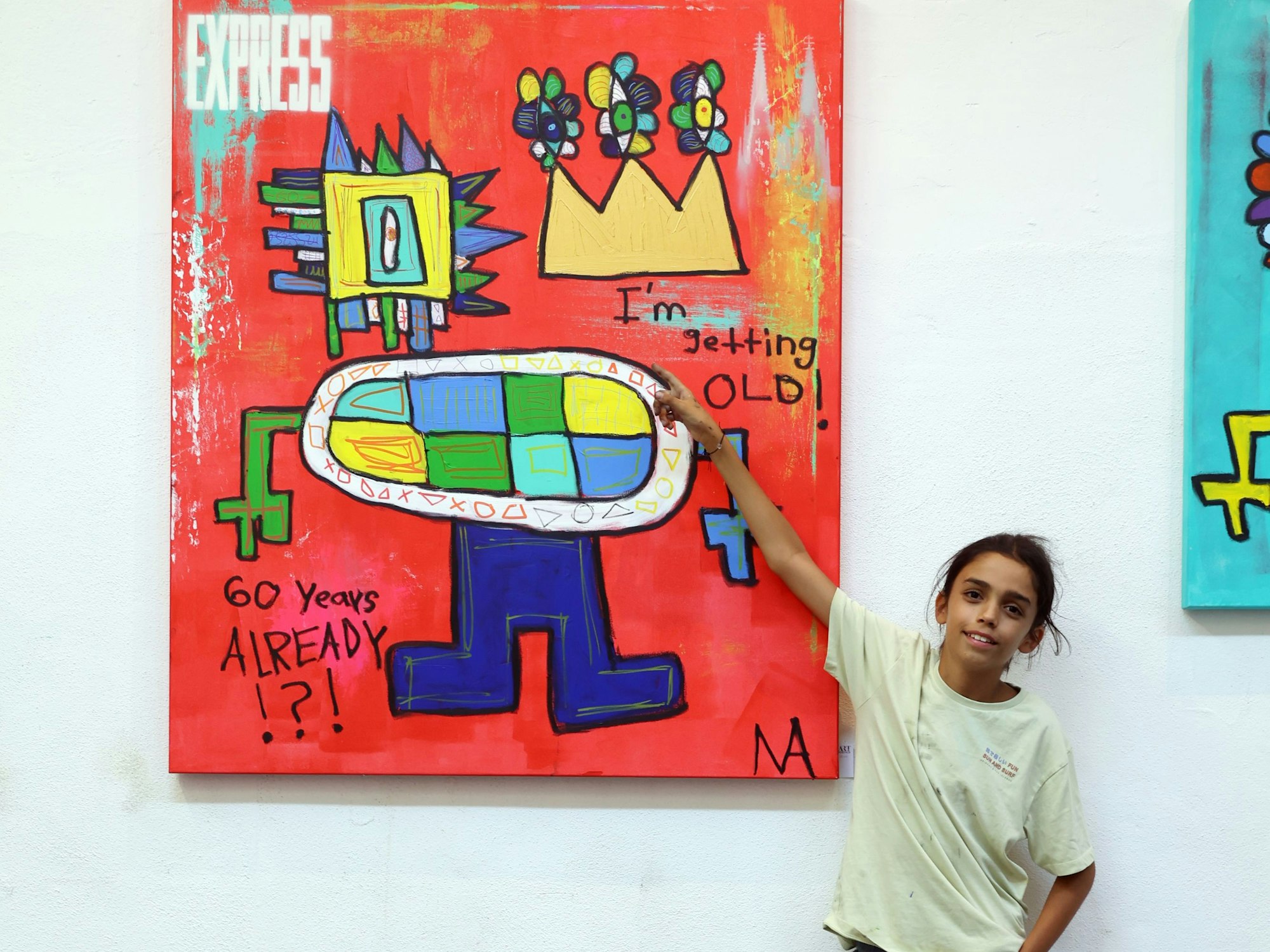 Mikail Akar mit dem EXPRESS-Kunstwerk