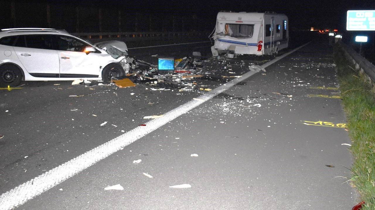 Ein Unfall auf der A1