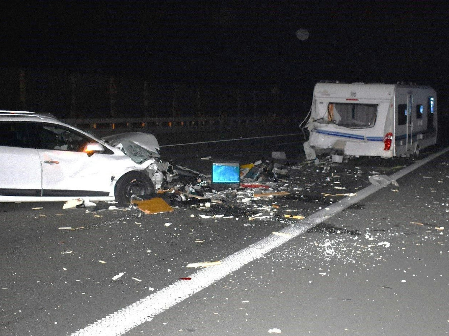 Ein Unfall auf der A1