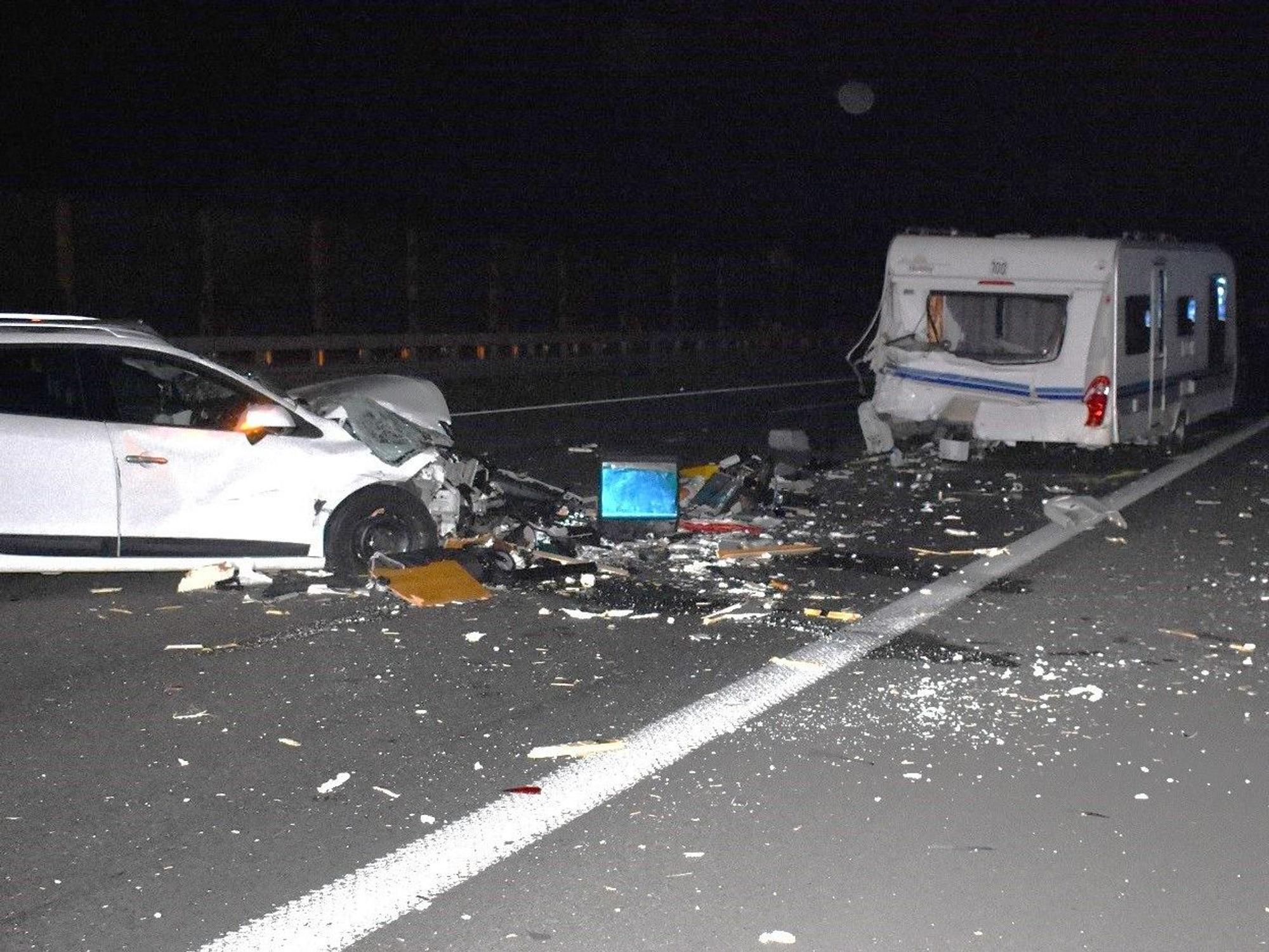 Ein Unfall auf der A1