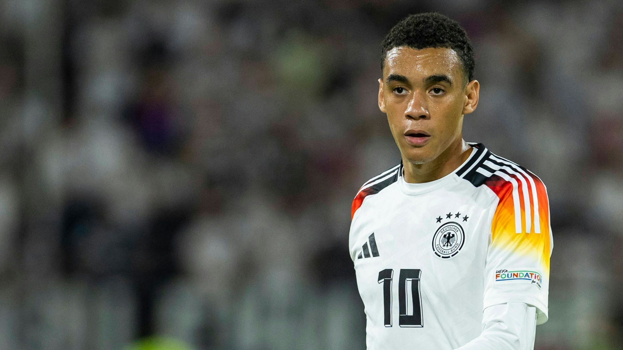 Jamal Musiala während des Nations-League-Spiels gegen Ungarn.