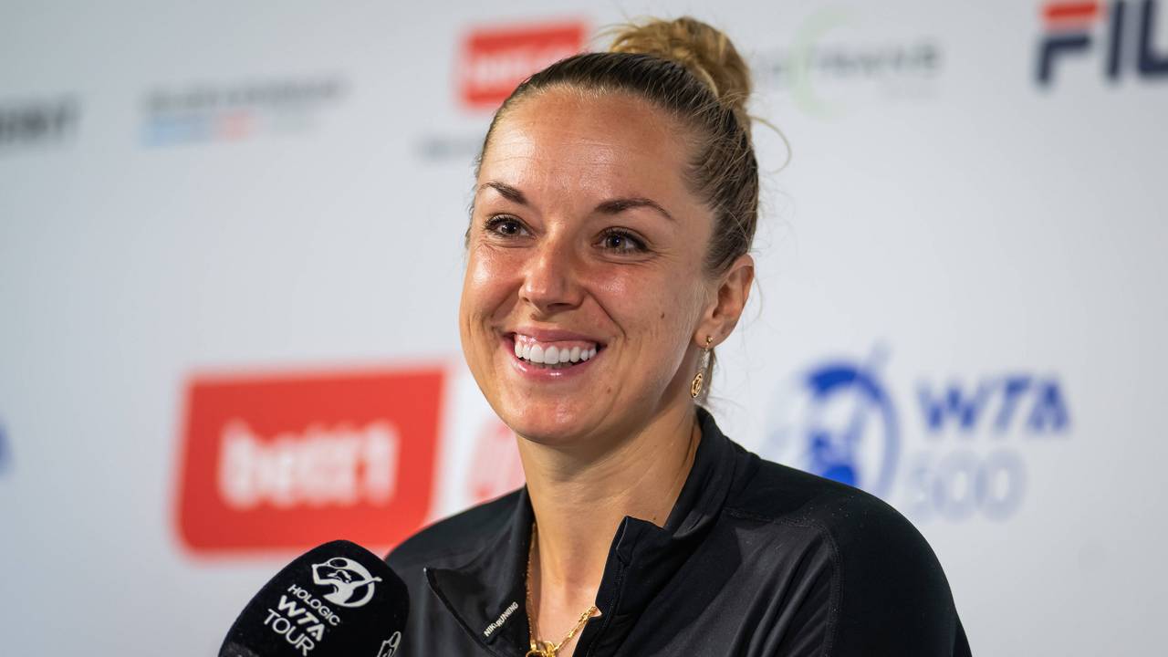Sabine Lisicki am 19. Juni 2023 auf einer Pressekonferenz.