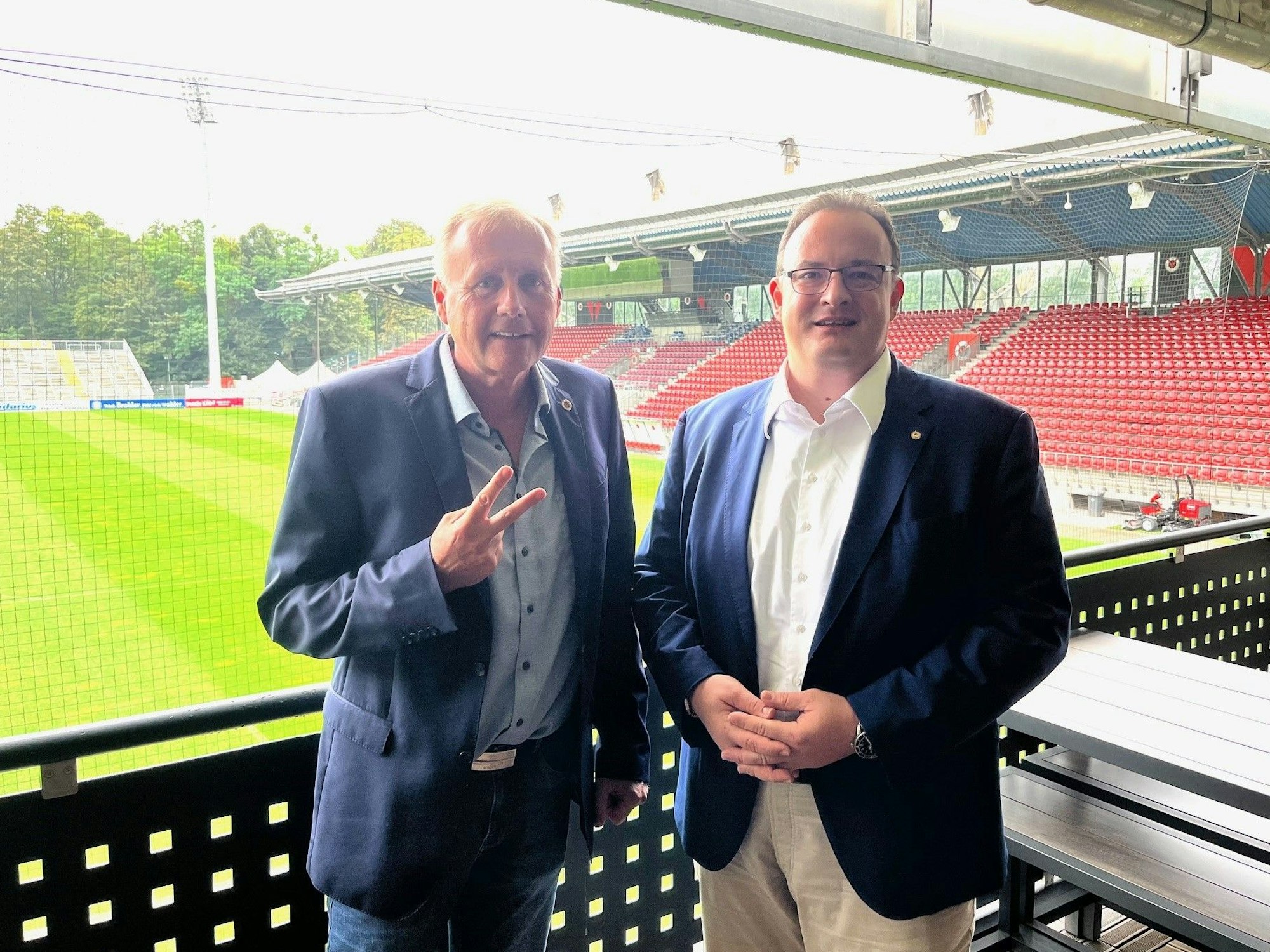 Eric Bock und Hendrik Biergans wollen Viktoria Köln nach vorne bringen.