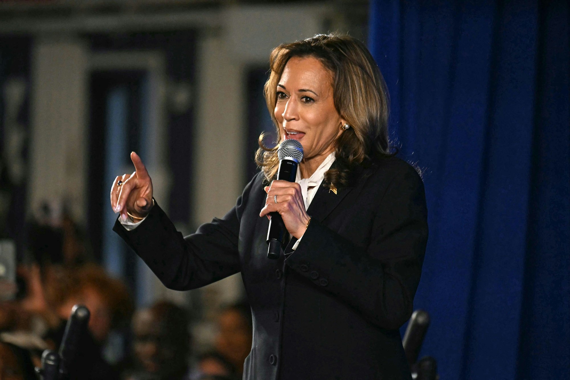 US-Präsidentschaftskandidatin Kamala Harris auf einer Watch Party kurz nach dem TV-Duell gegen Donald Trump am 10. September.