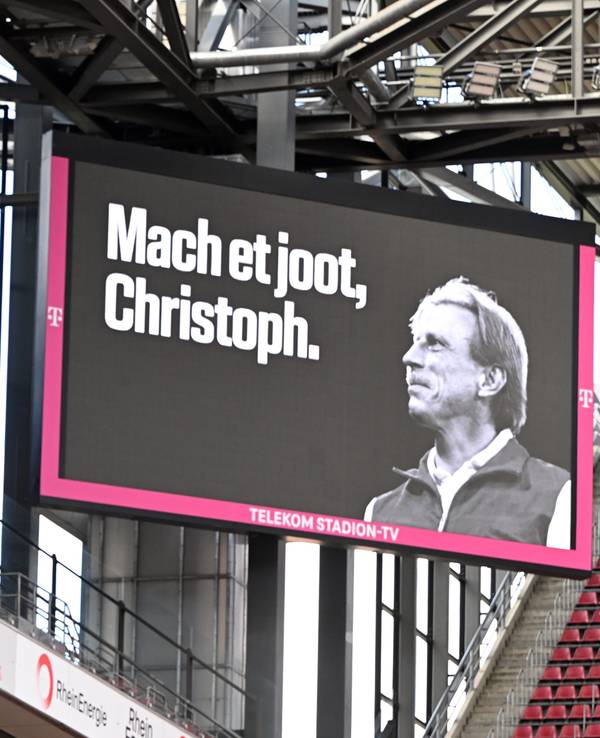 Für Christoph Daum gibt es am Donnerstag (12. September 2024) eine Trauerfeier im Rhein-Energie-Stadion.