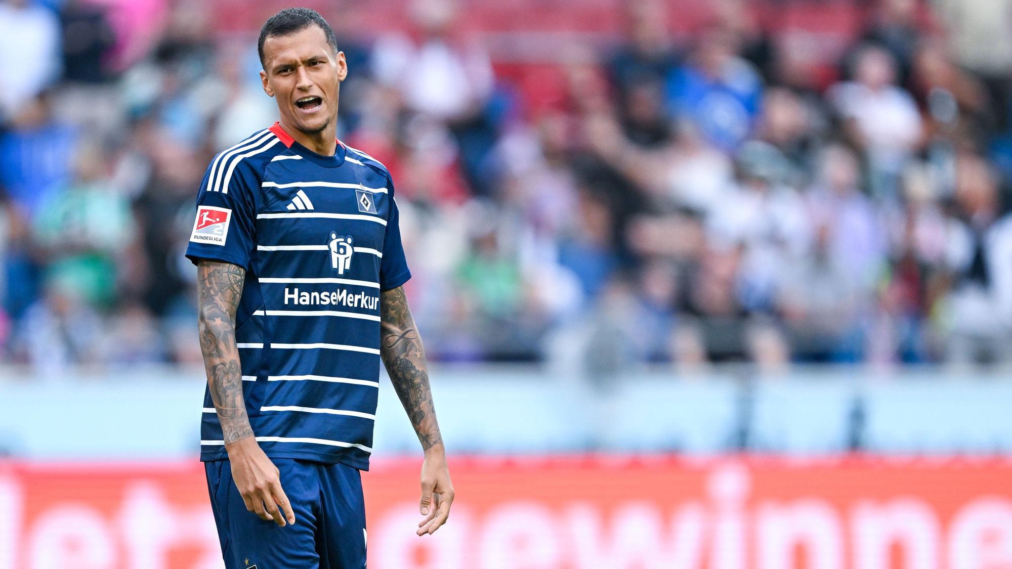 Davie Selke beim Spiel der 2. Bundesliga zwischen Hannover 96 und dem Hamburger SV.