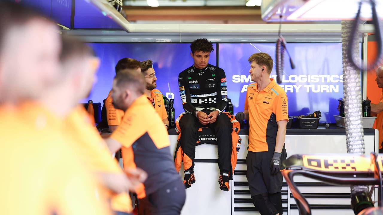 Lando Norris guckt enttäuscht.