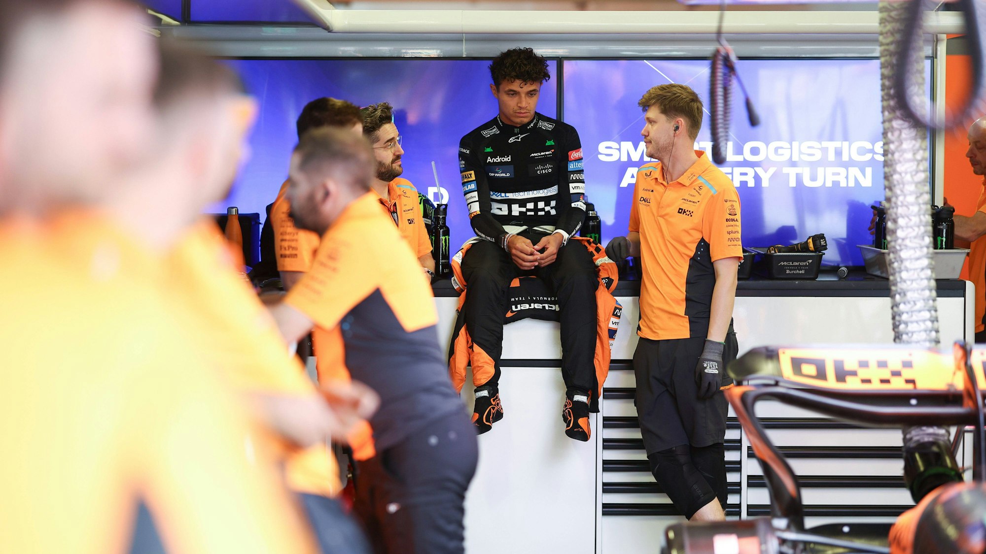 Lando Norris guckt enttäuscht.