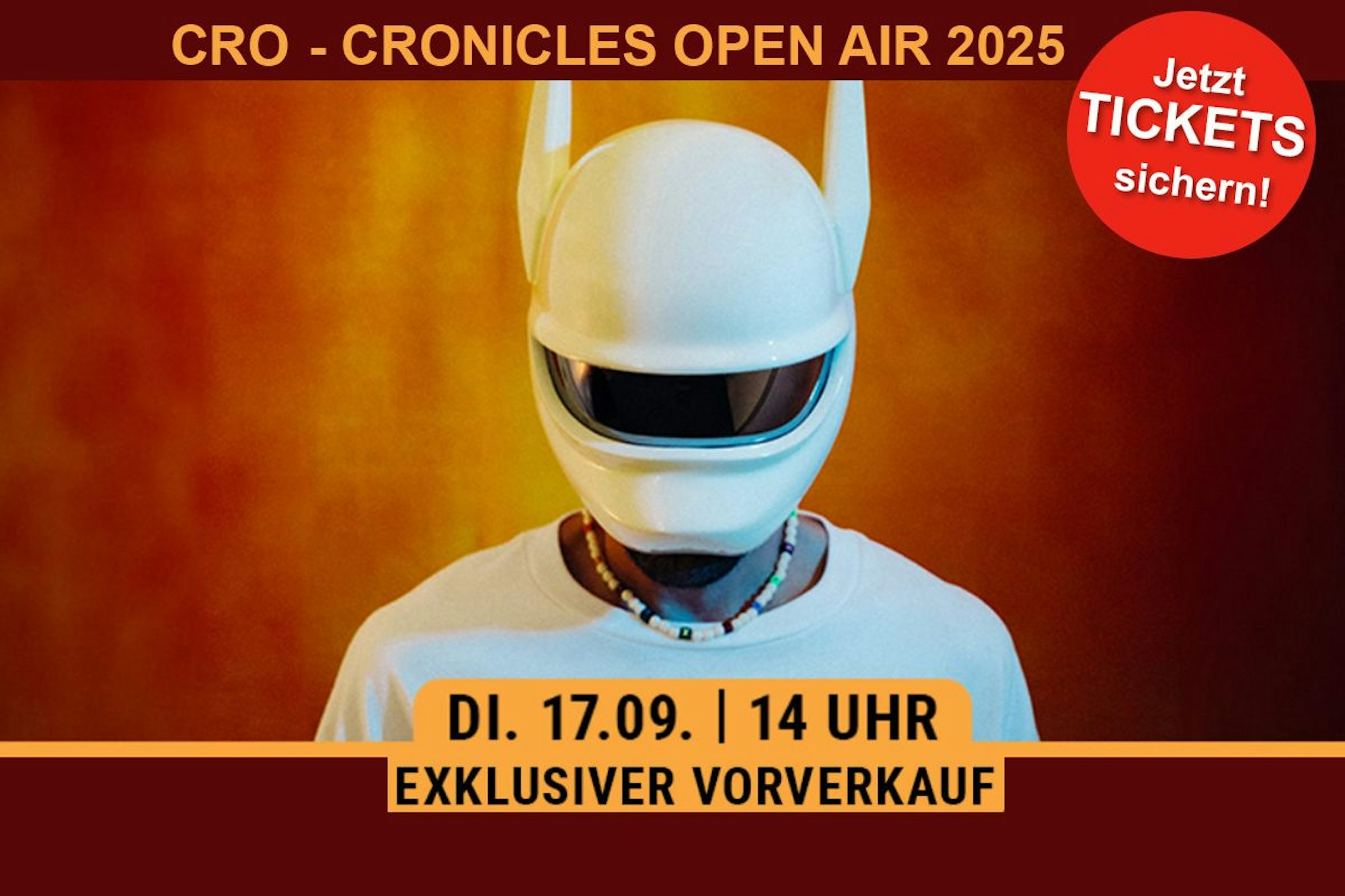 Auf dem Bild ist der deutsche Rapper und Sänger CRO zu sehen.