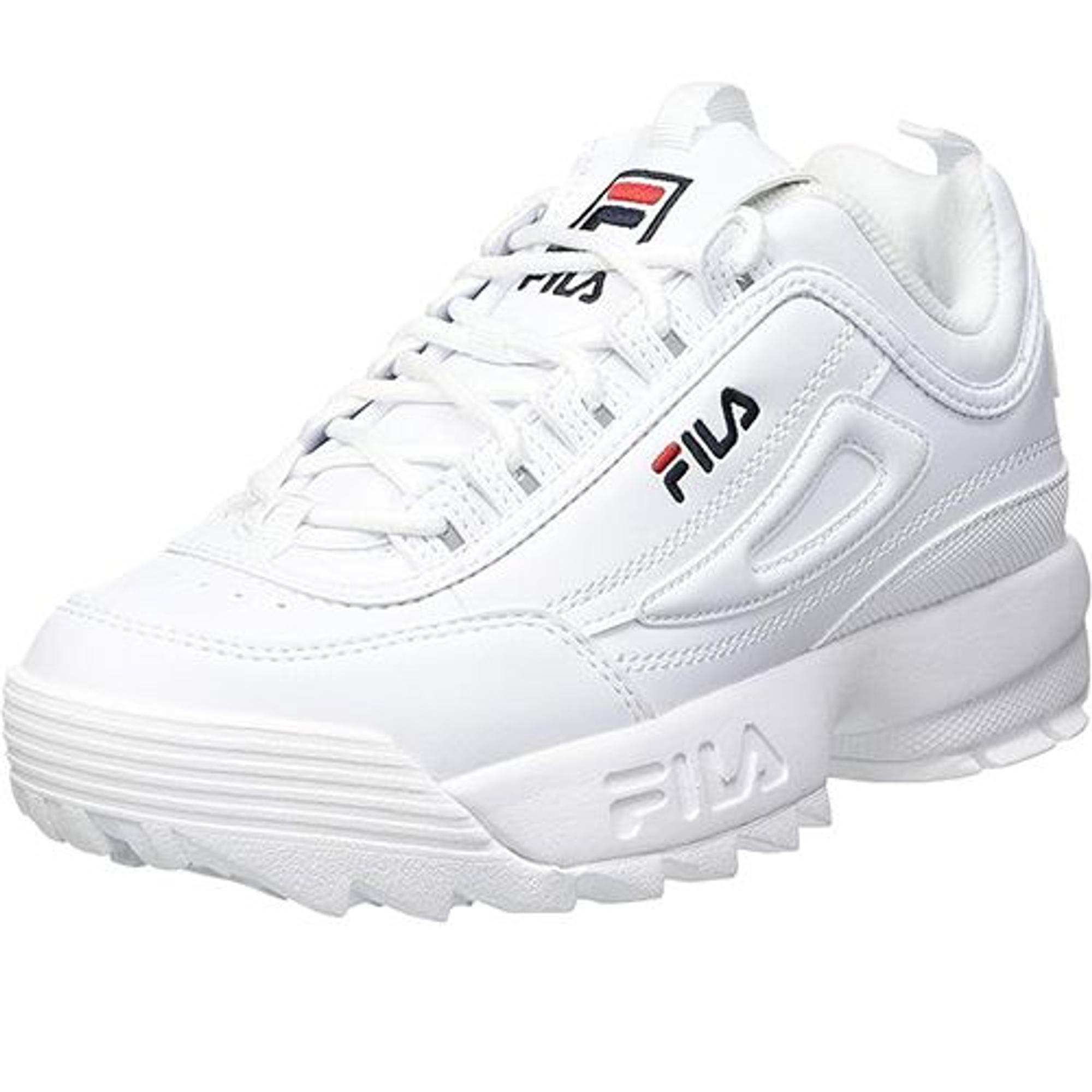Das Bild zeigt einen weißen FILA Kinder Sneaker