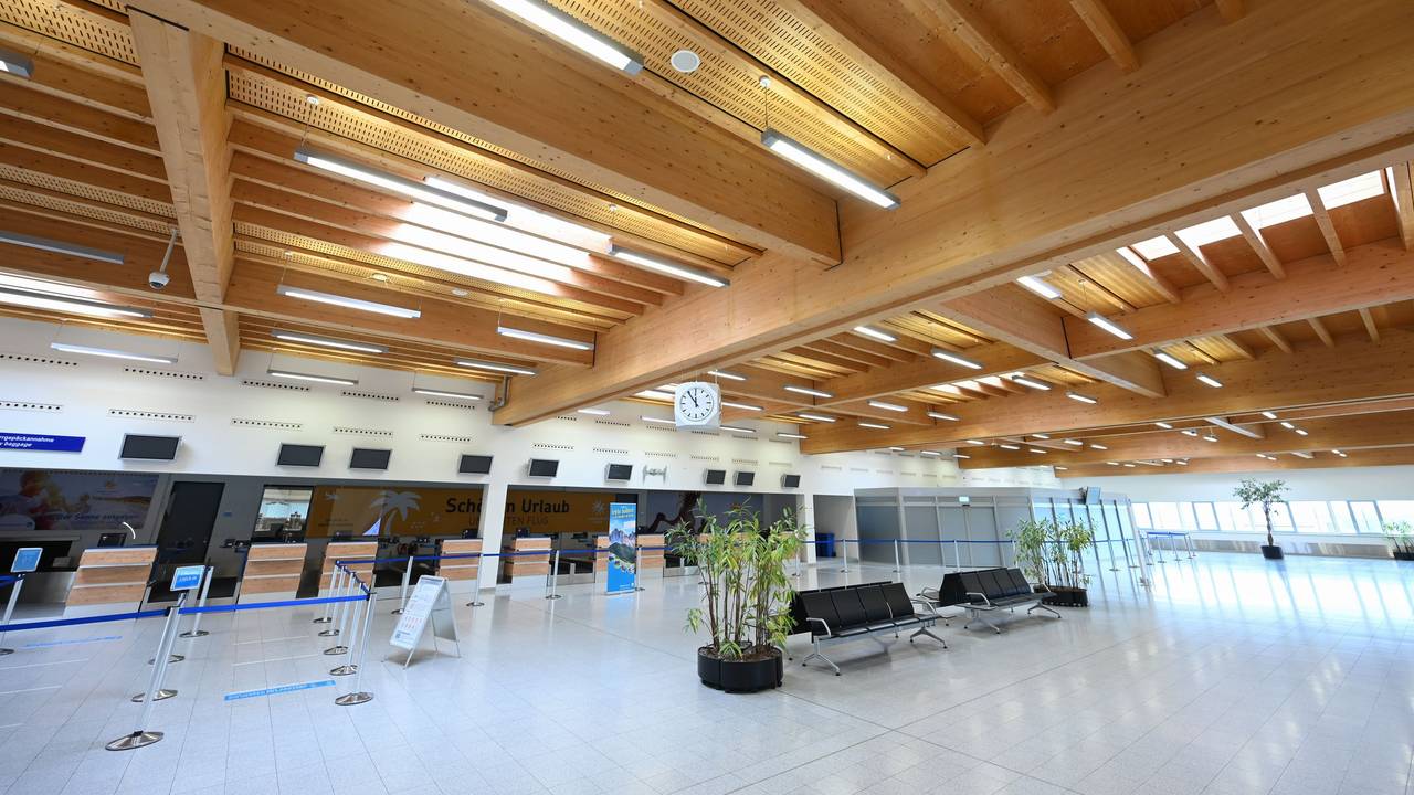 Ein Terminal des Flughafen Kassel.