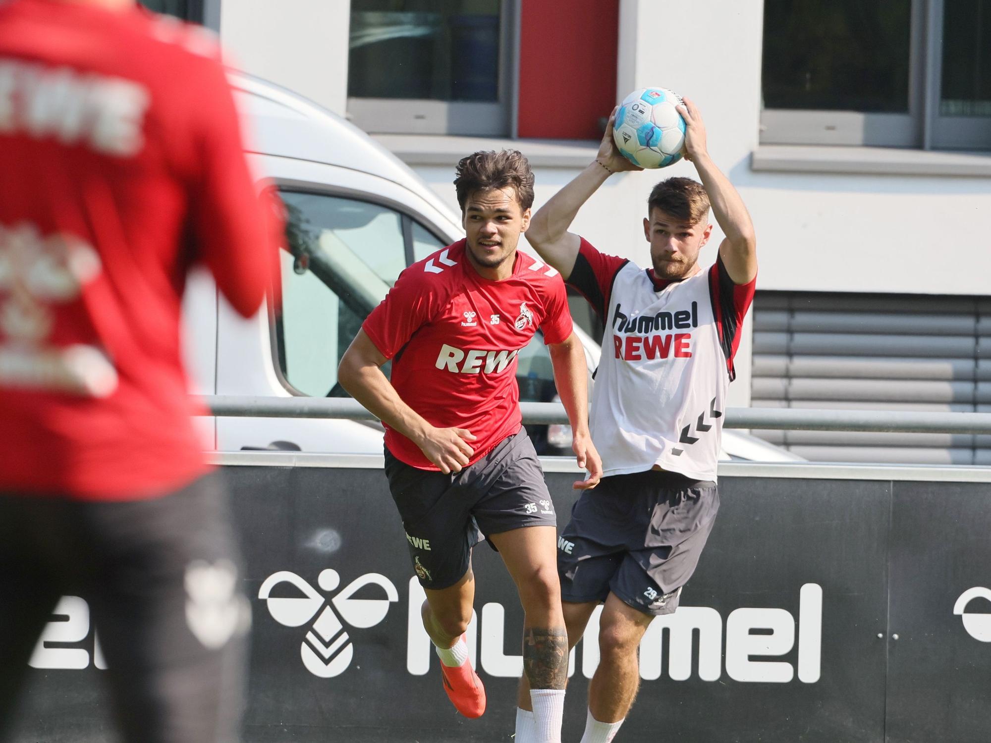 1. FC Köln, Training, von links: Max Finkgräfe und Jan Thielmann.