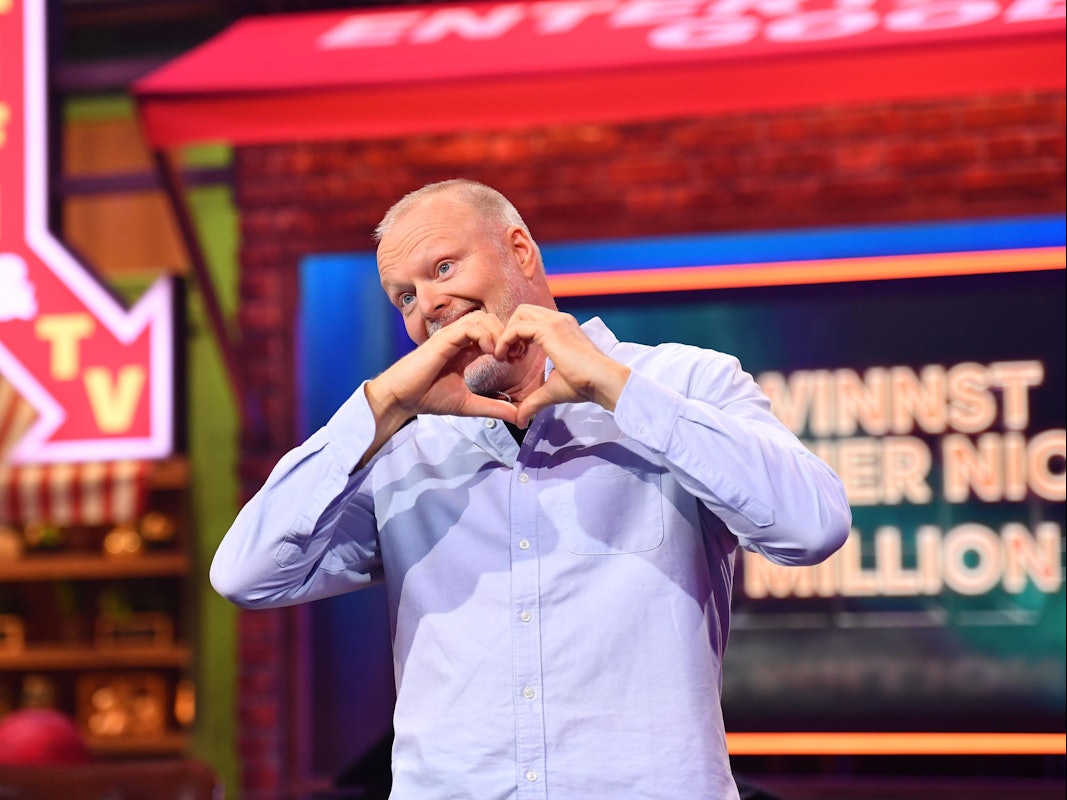 Stefan Raab in seiner neuen Show „Du gewinnst hier nicht die Million bei Stefan Raab“