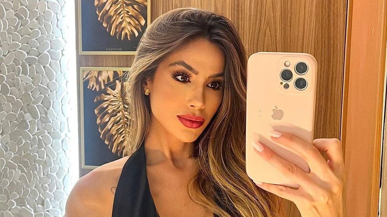 Mariana David, Freundin von BVB-Profi Yan Couto, auf einem am 22. April 2024 veröffentlichten Foto bei Instagram.