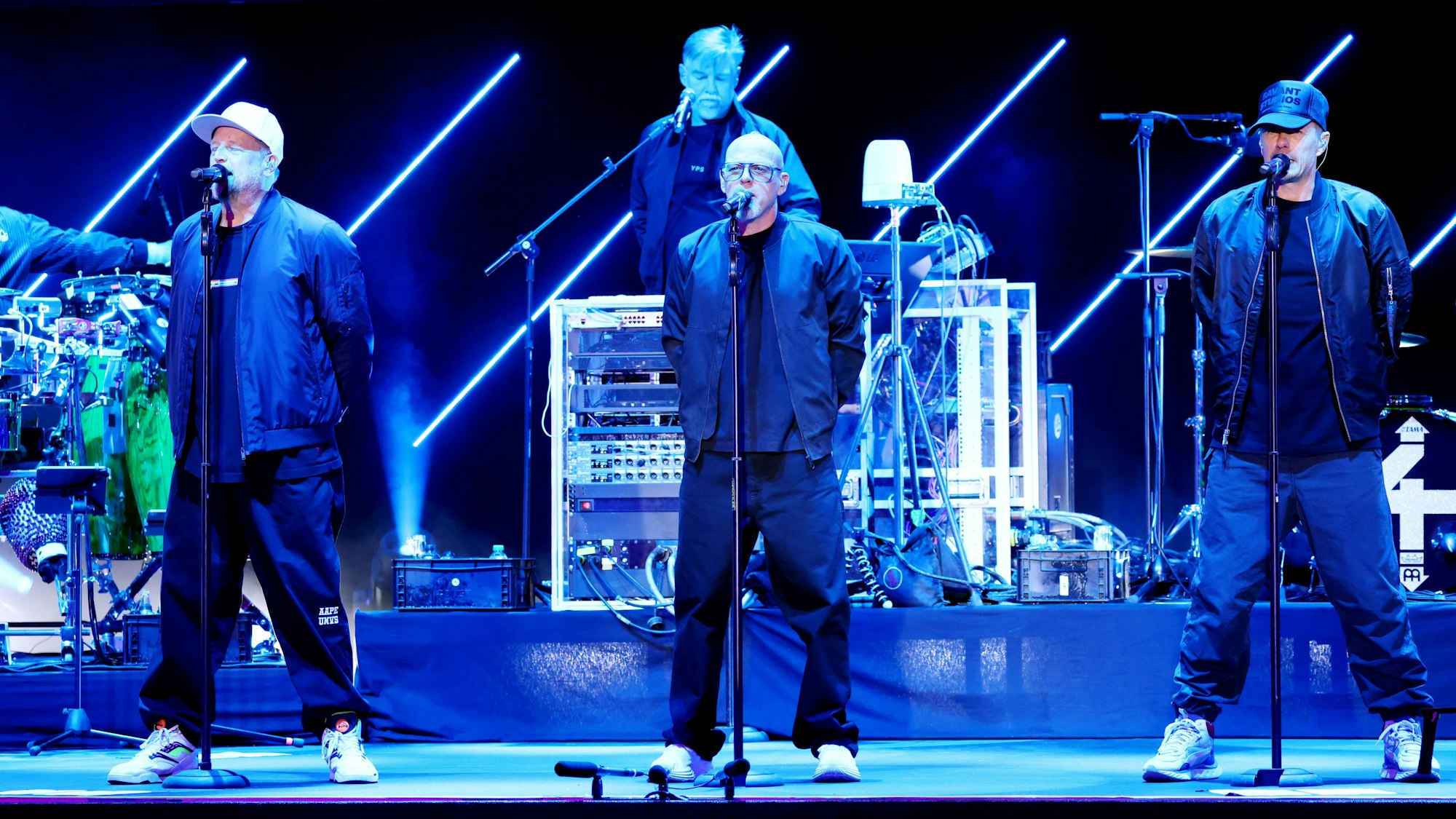 Die Fantastischen Vier spielen ein Konzert in Köln.