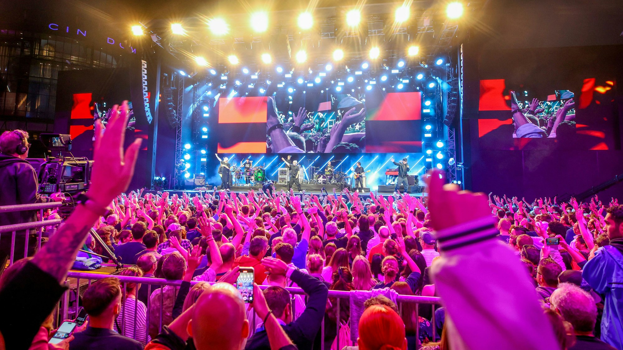 Die Fantastischen Vier beim Auftritt in Köln.