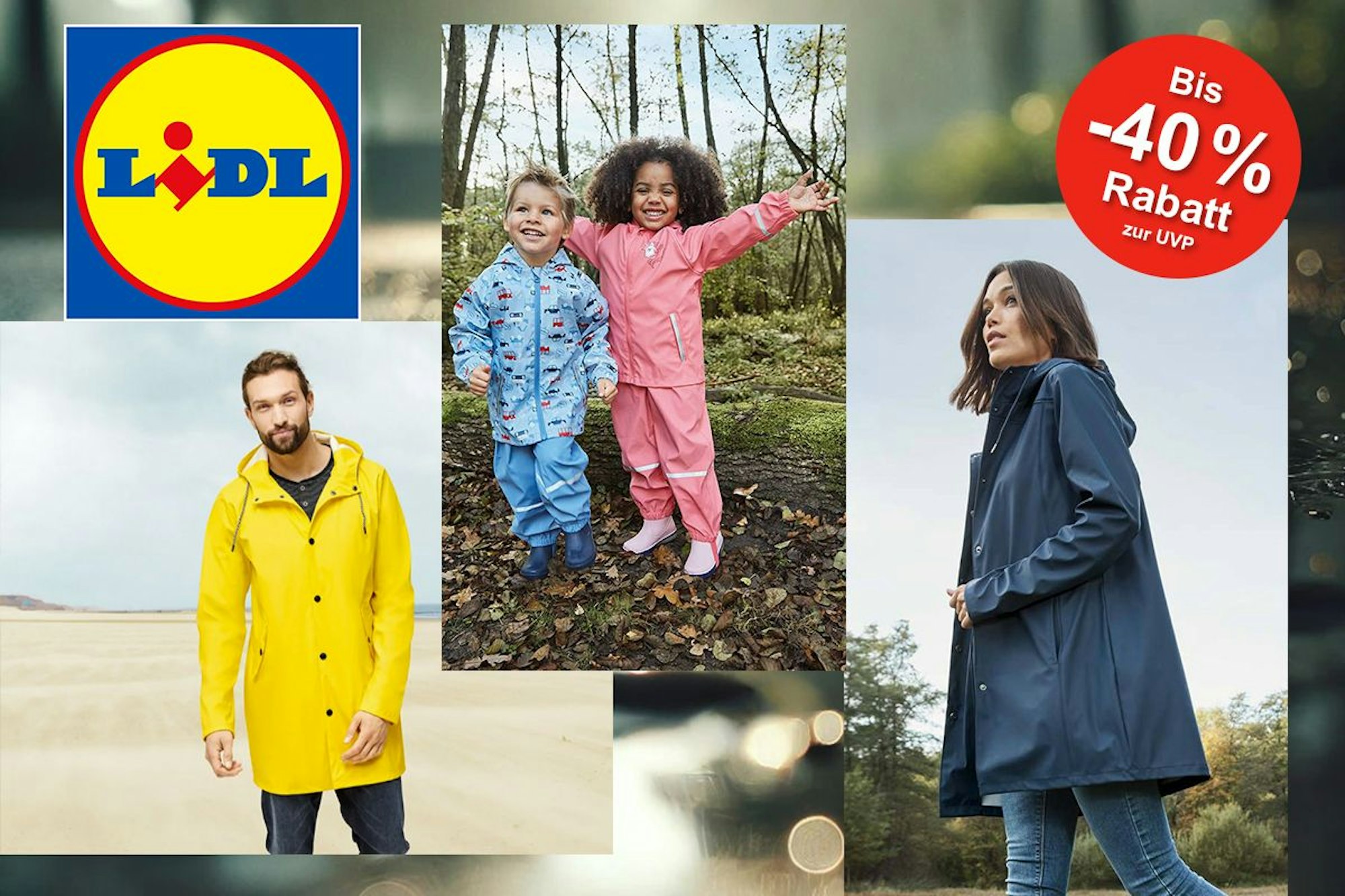 LIDL Outdoor-Bkleidungsangebote: Spare jetzt bis zu 40% auf Regenjacken, Gummistiefel u.v.m. für Damen, Herren und Kinder