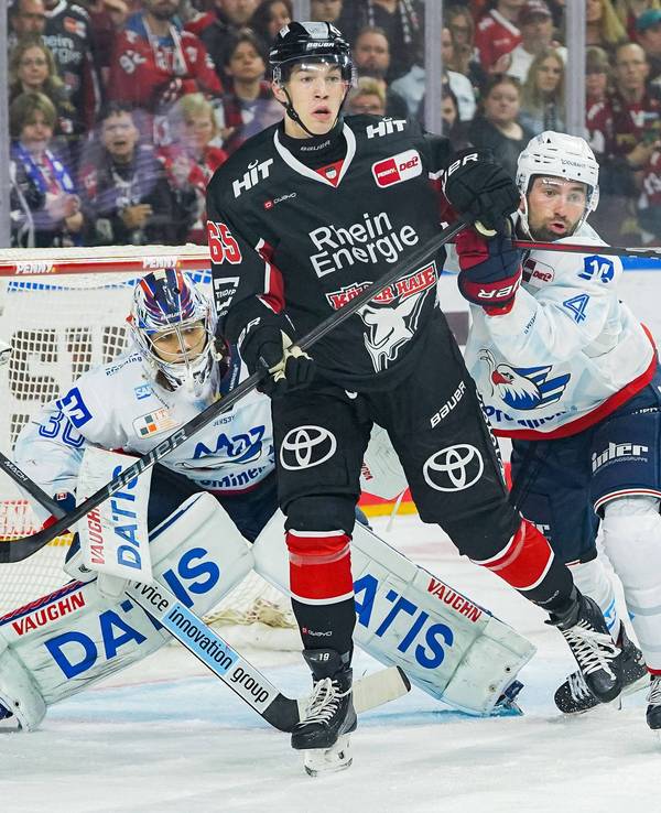 Marco Münzenberger und die Kölner Haie gewannen am Sonntag (22. September 2024) gegen die Adler Mannheim.