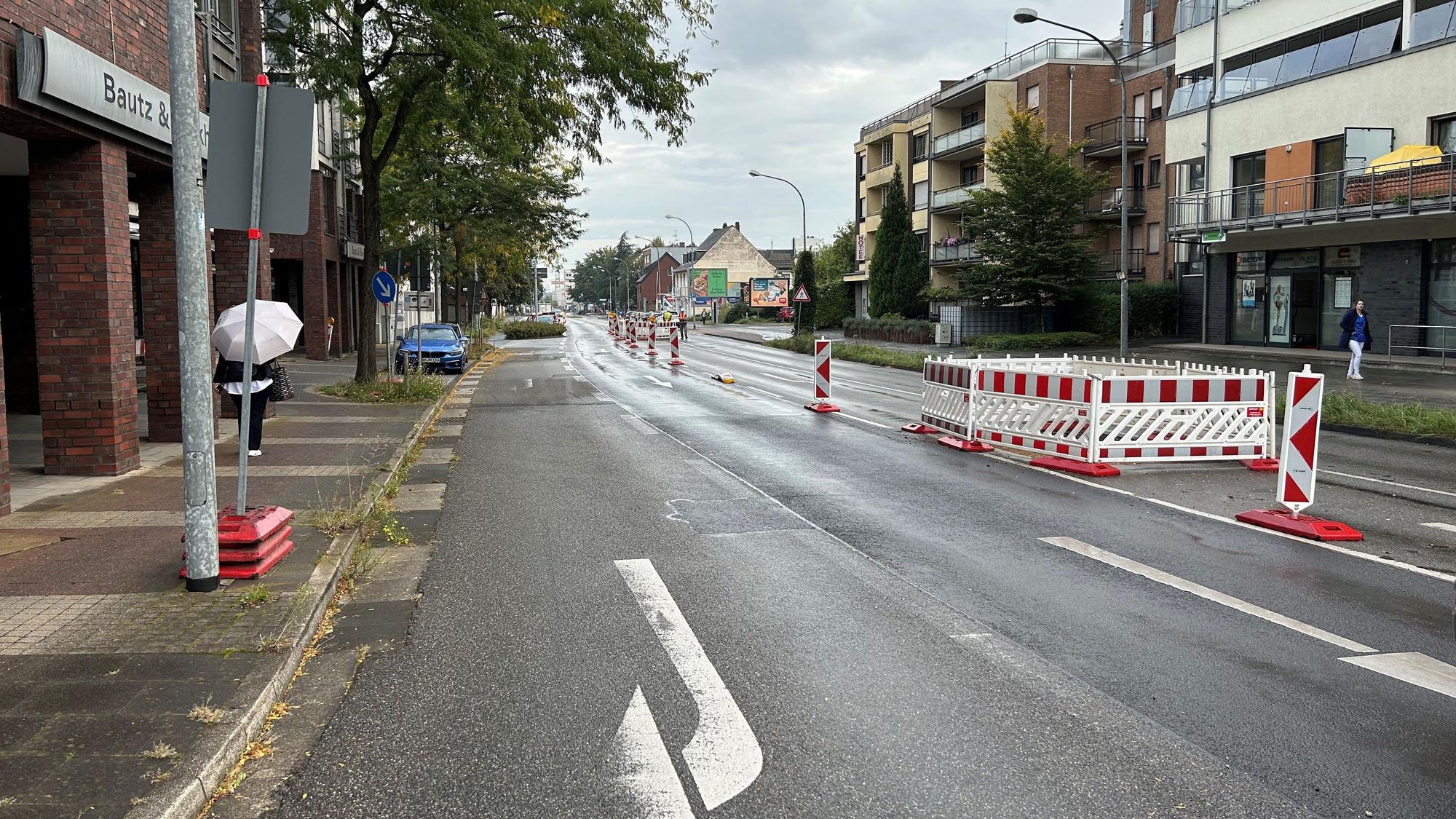 Luxemburger Straße zum Beginn der Umbauarbeiten.