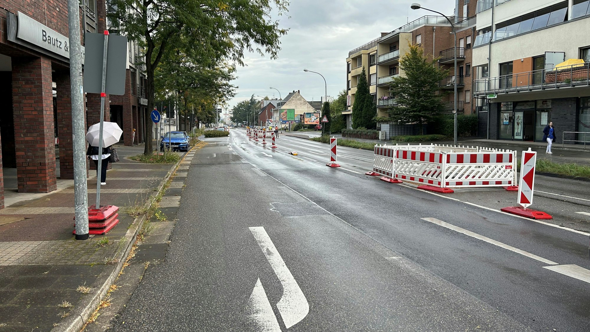 Luxemburger Straße zum Beginn der Umbauarbeiten.