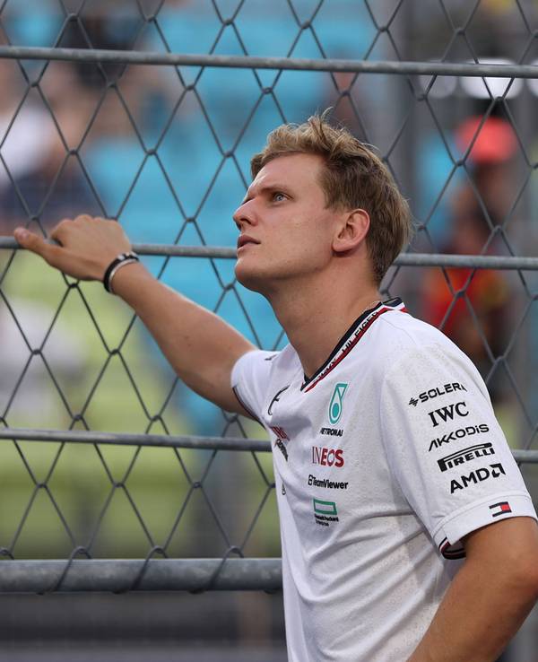 Mercedes-Ersatzfahrer Mick Schumacher am Sonntag (22. September 2024) beim Großen Preis von Singapur.