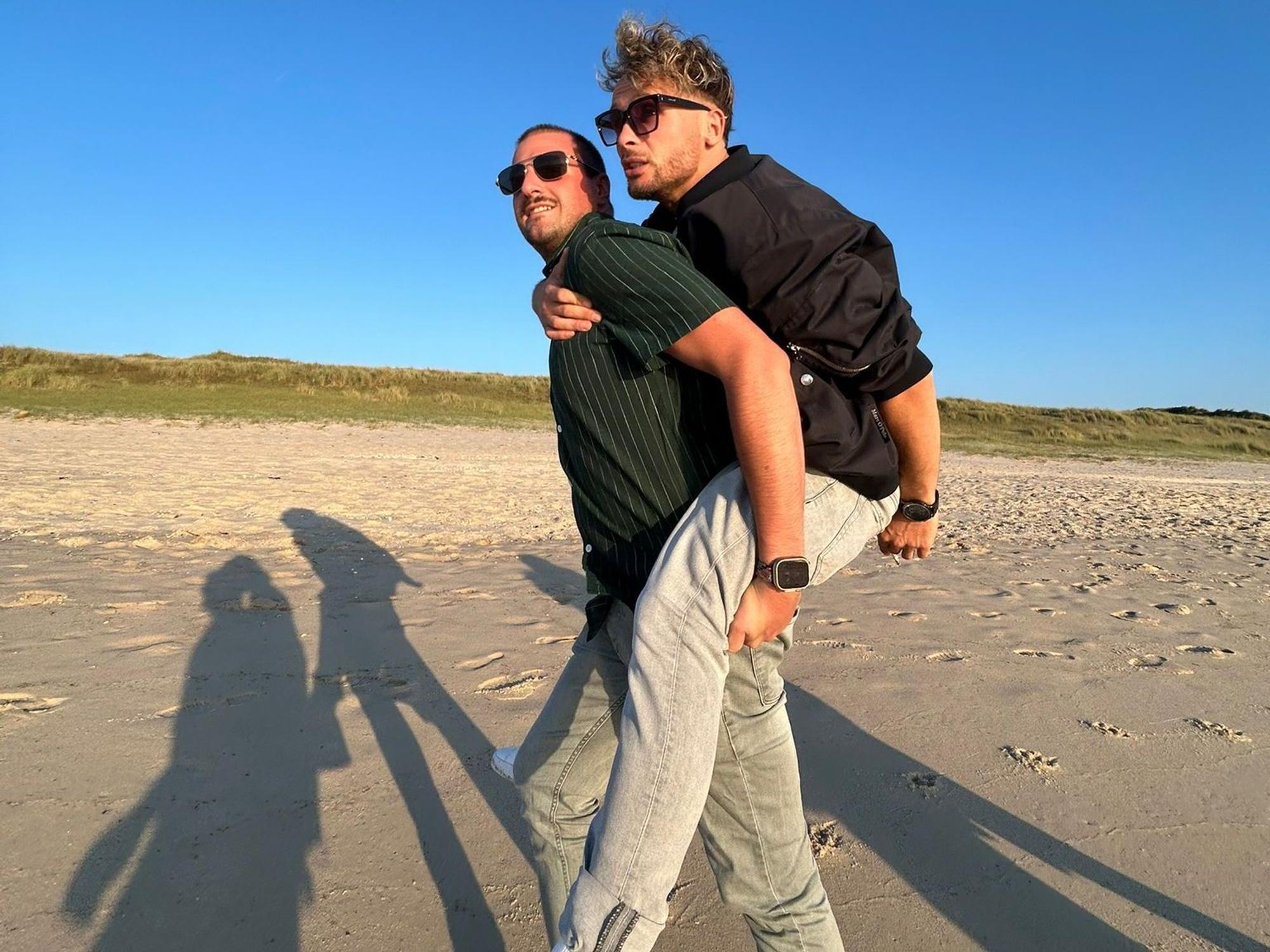 Emil Kusmirek mit Partner Simon Kopp.