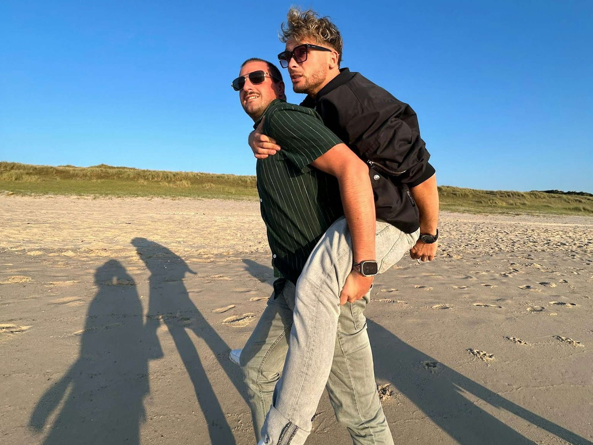 Emil Kusmirek mit Partner Simon Kopp.