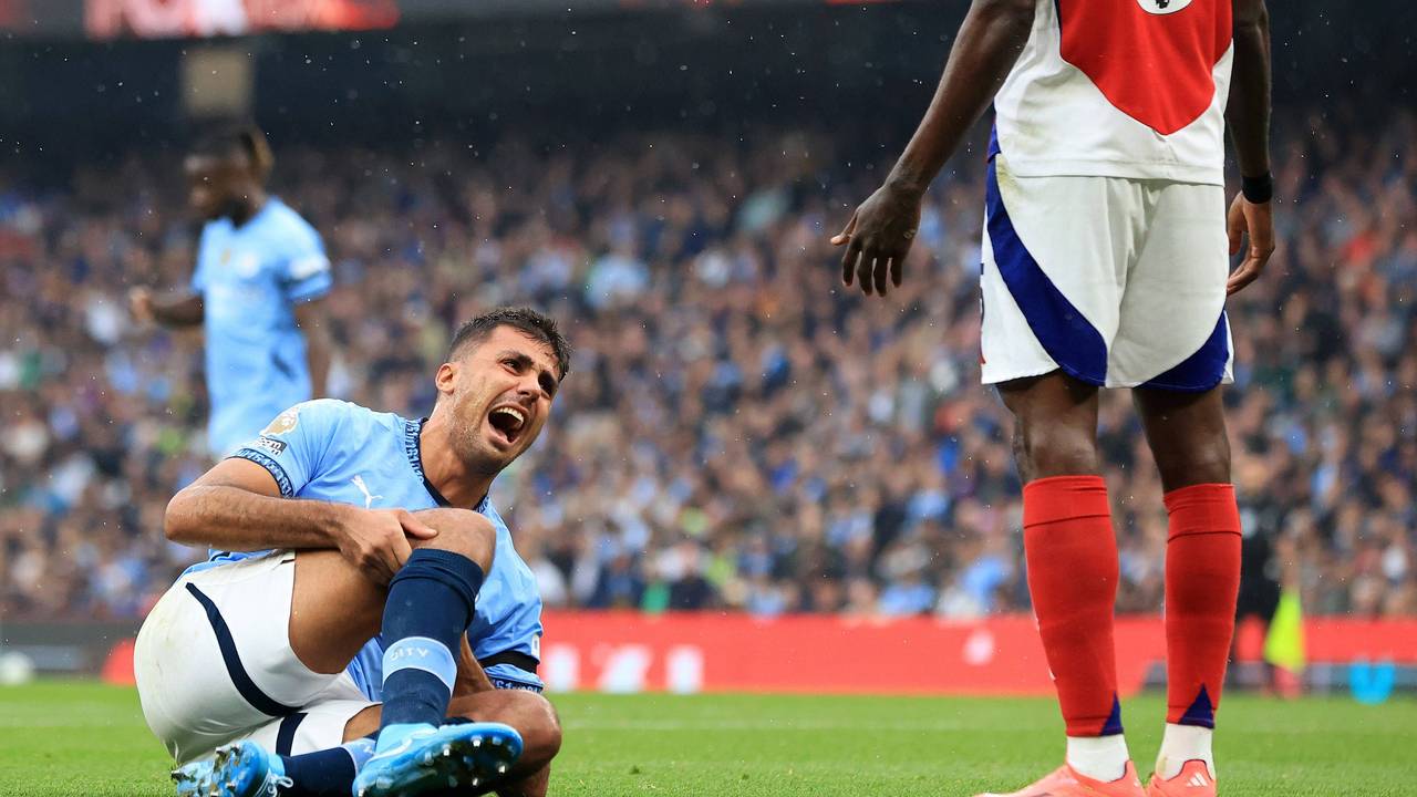 Horrorverletzung bei Rodri: Der Spanier hat sich beim Duell mit dem FC Arsenal am 22. September 2024 wahrscheinlich einen Kreuzbandriss zugezogen.