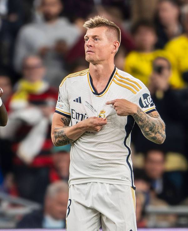 Toni Kroos ehemaliger Madrid-Kollege Vinicius Jr. soll den diesjährigen Ballon d'Ors gewinnen. (Foto: 1. Juni 2024)