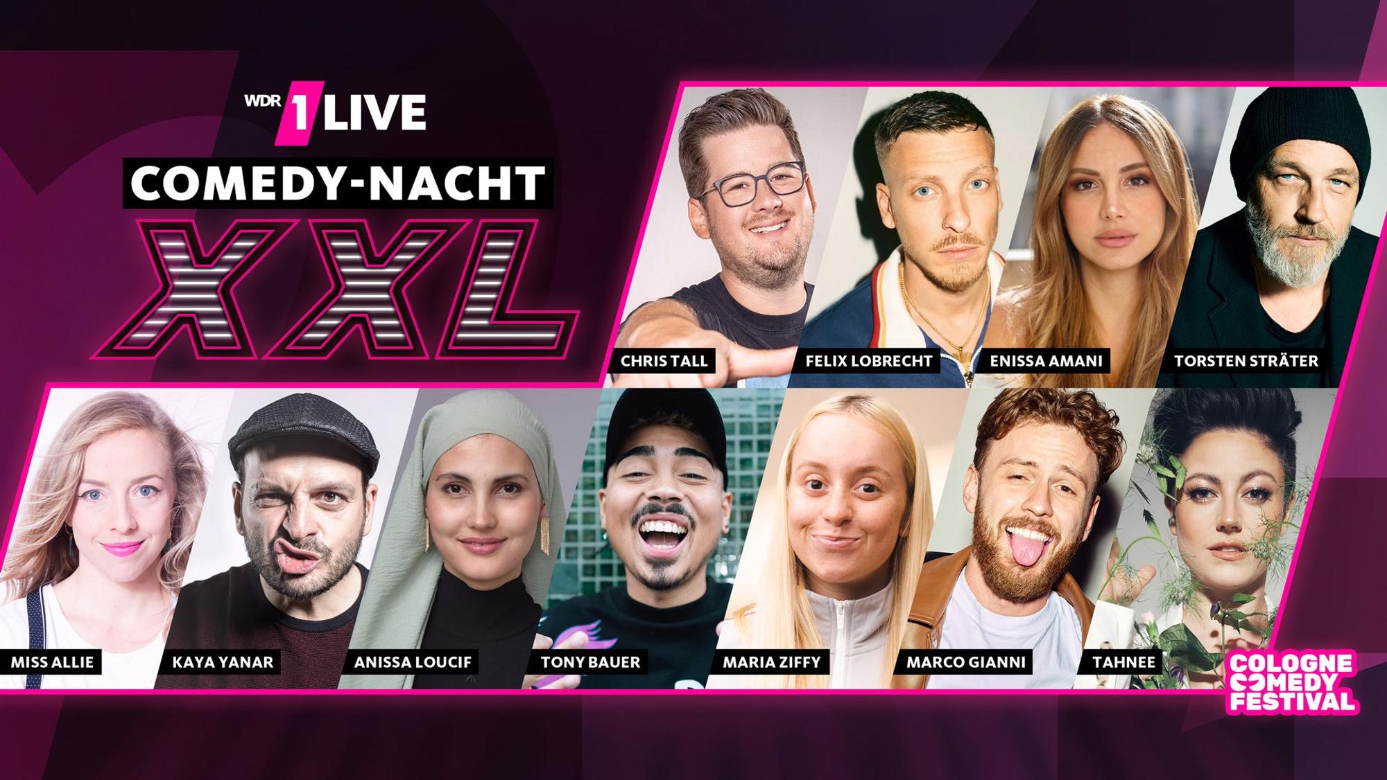 1LIVE Comedy-Nacht XXL mit Chris Tall und co.