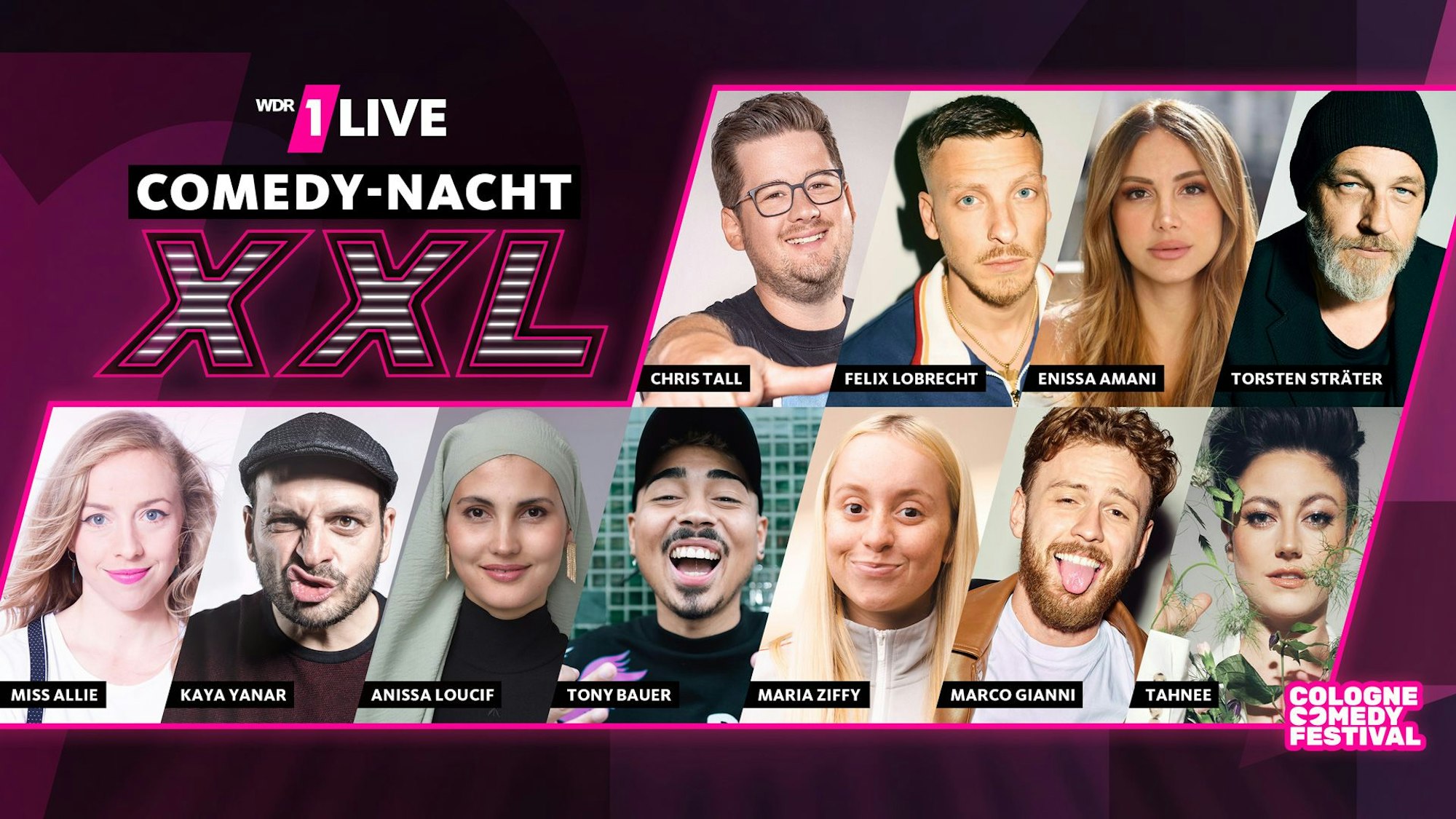 1LIVE Comedy-Nacht XXL mit Chris Tall und co.