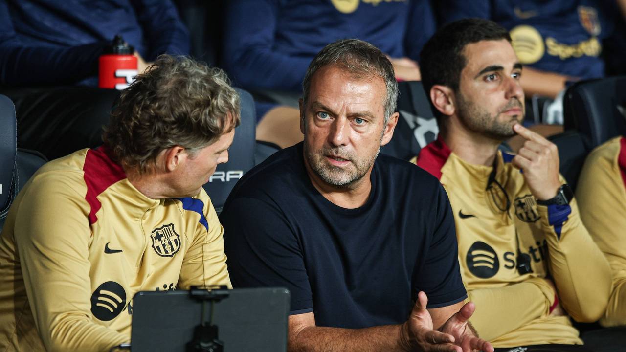 Hansi Flick während des Ligaspiels zwischen dem FC Barcelona und dem FC Getafe.