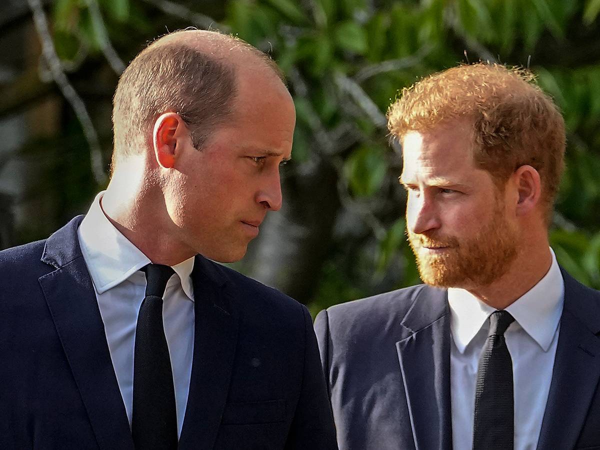 Prinz William und Prinz Harry stehen nebeneinander.