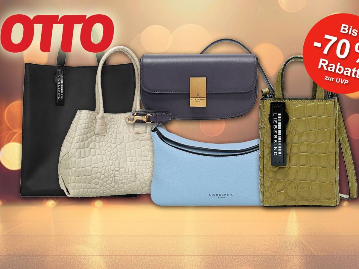 Darstellung von Liebeskind Berlin Taschen auf einem glamourösen Hintergrund mit Lichteffekten