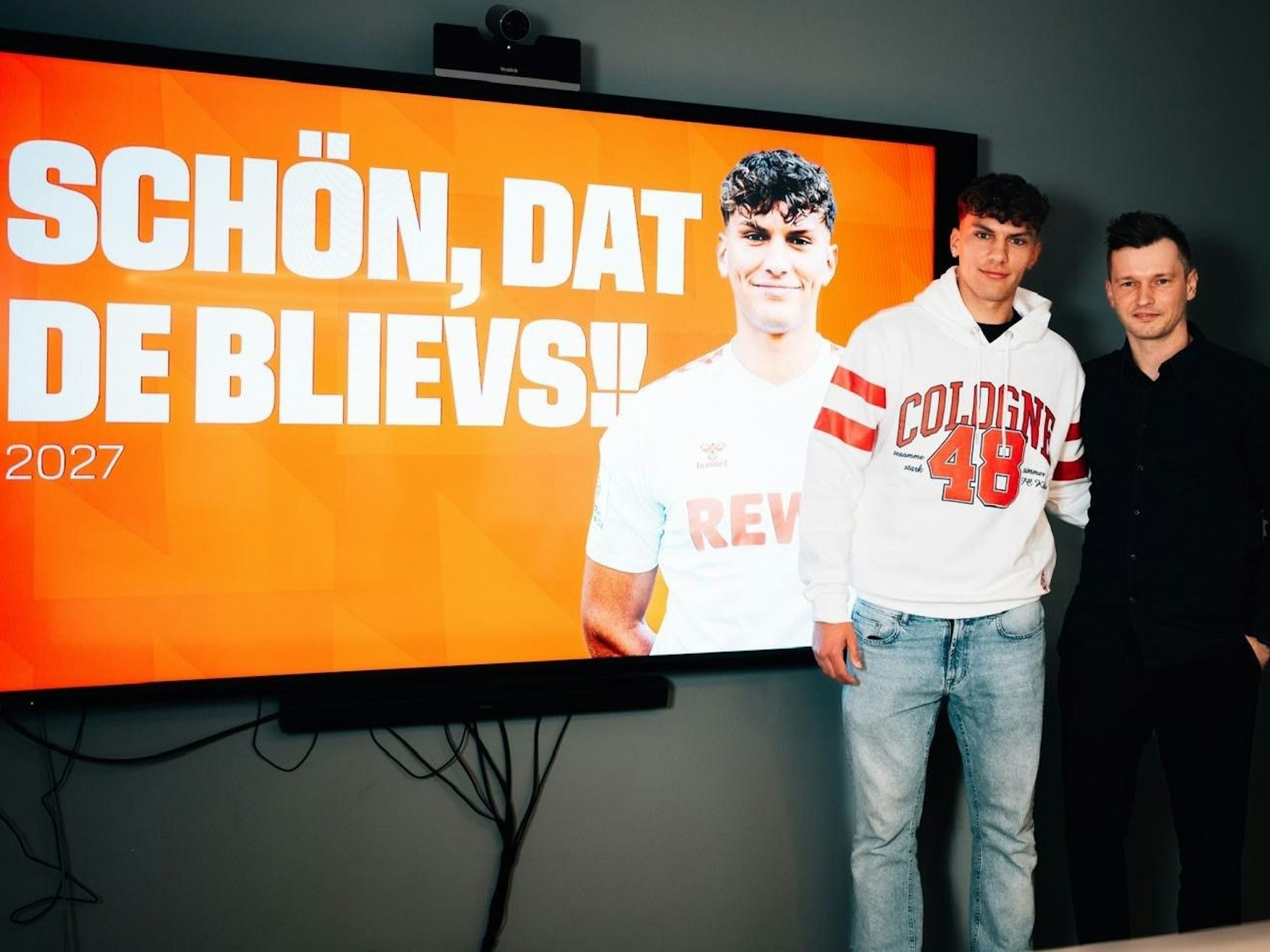 Verteidiger Julian Pauli und sein Berater Tobias Lempe.