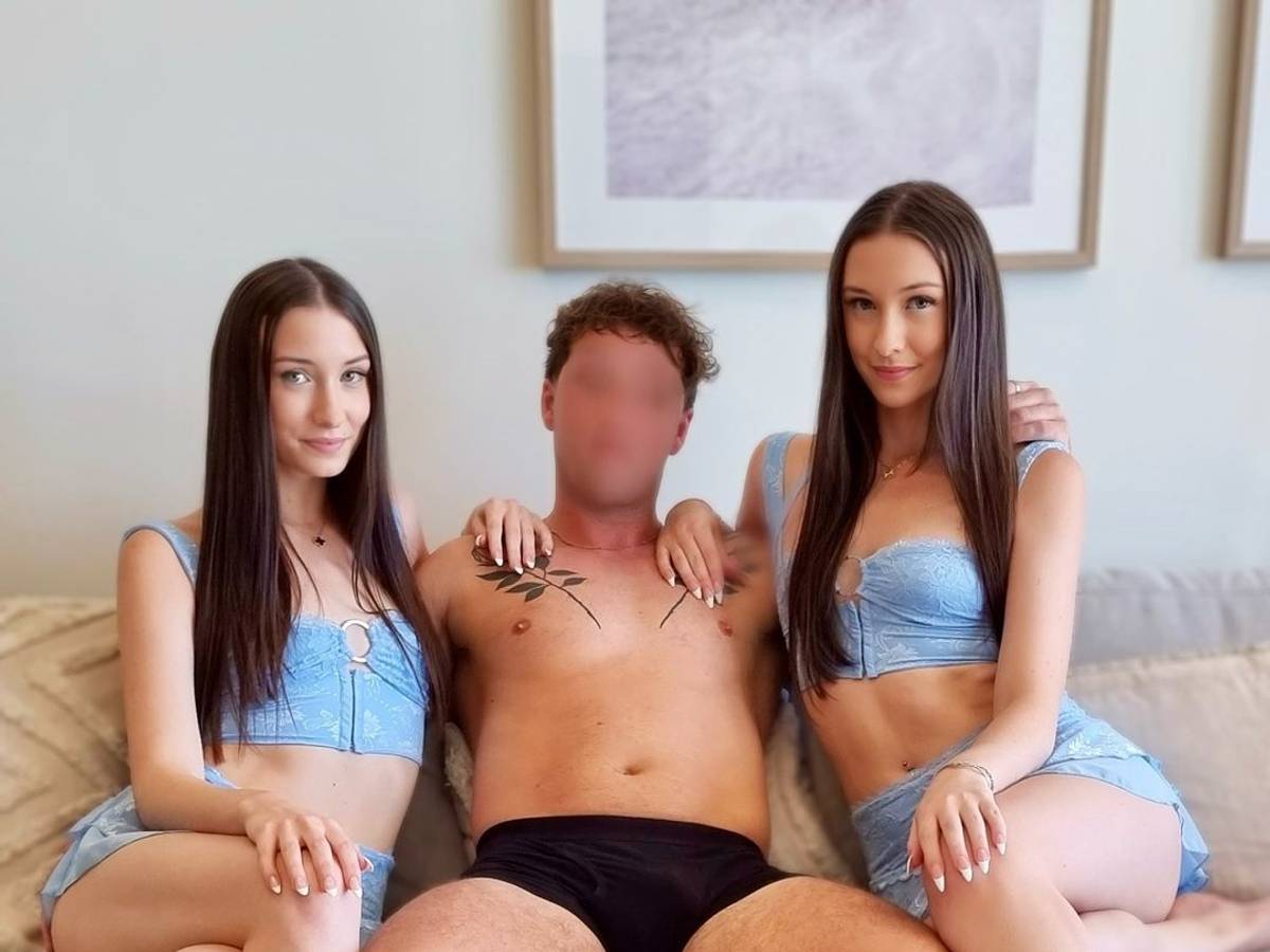 Zwei eineiige Zwillinge erklären, dass sie planen, sich einen Freund zu teilen und in einer Dreier-Beziehung leben zu wollen.