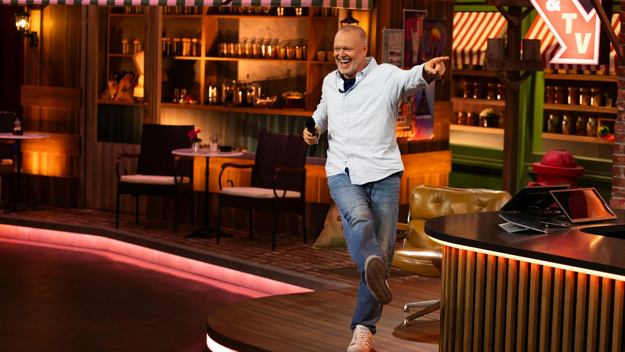 Stefan Raab in seiner neuen Show „Du gewinnst hier nicht die Million bei Stefan Raab“ bei RTL+.