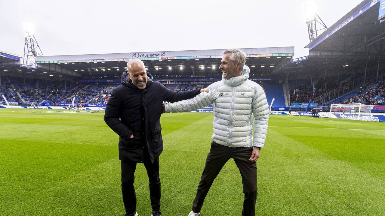 Kees van Wonderen mit PSV-Coach Peter Bosz.