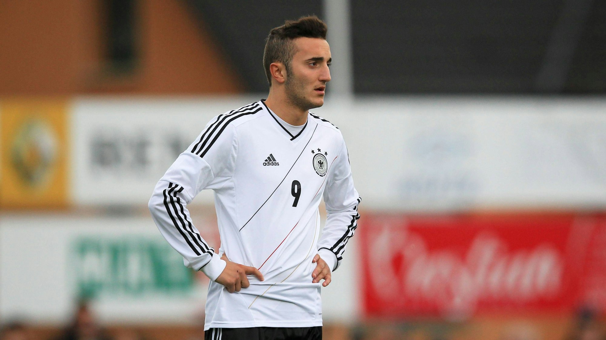 Samed Yesil am 13. Oktober 2012 bei einem U19-Länderspiel im DFB-Trikot.