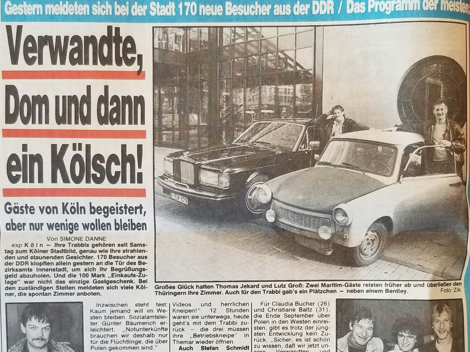 Ein Zeitungsausschnitt aus dem EXPRESS