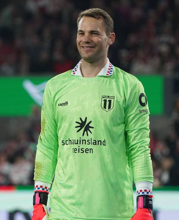 Manuel Neuer beim Poldi-Spiel in Köln.