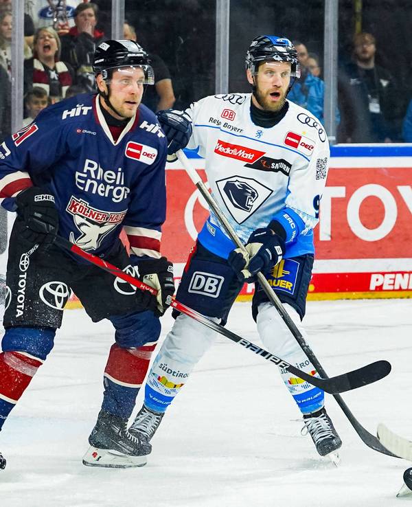 Kölns Juhani Tyrväinen am Sonntag (13. Oktober 2024) im Spiel gegen den EHC Ingolstadt.