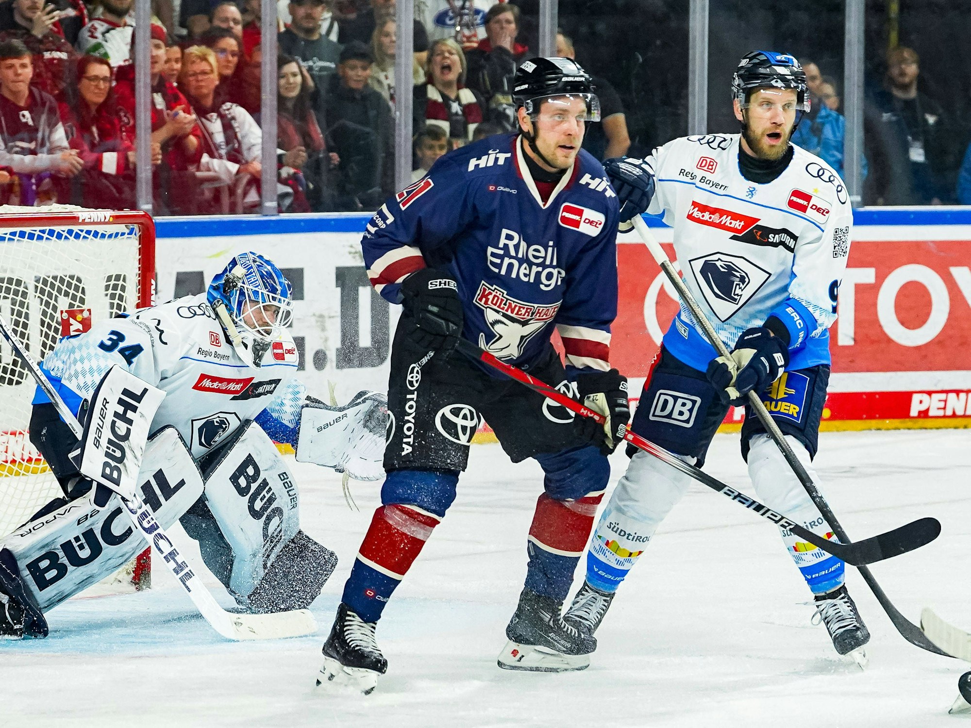 Kölns Juhani Tyrväinen am Sonntag (13. Oktober 2024) im Spiel gegen den EHC Ingolstadt.