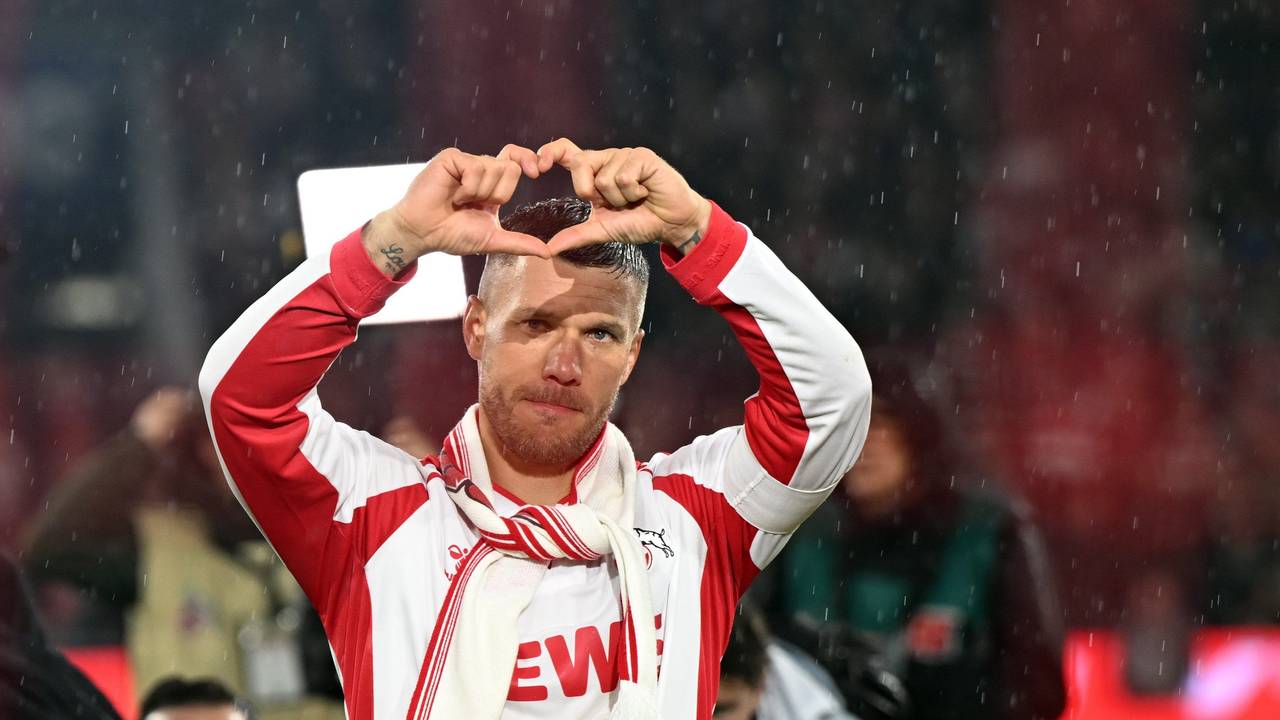 Lukas Podolski bei seine Abschiedsspiel.