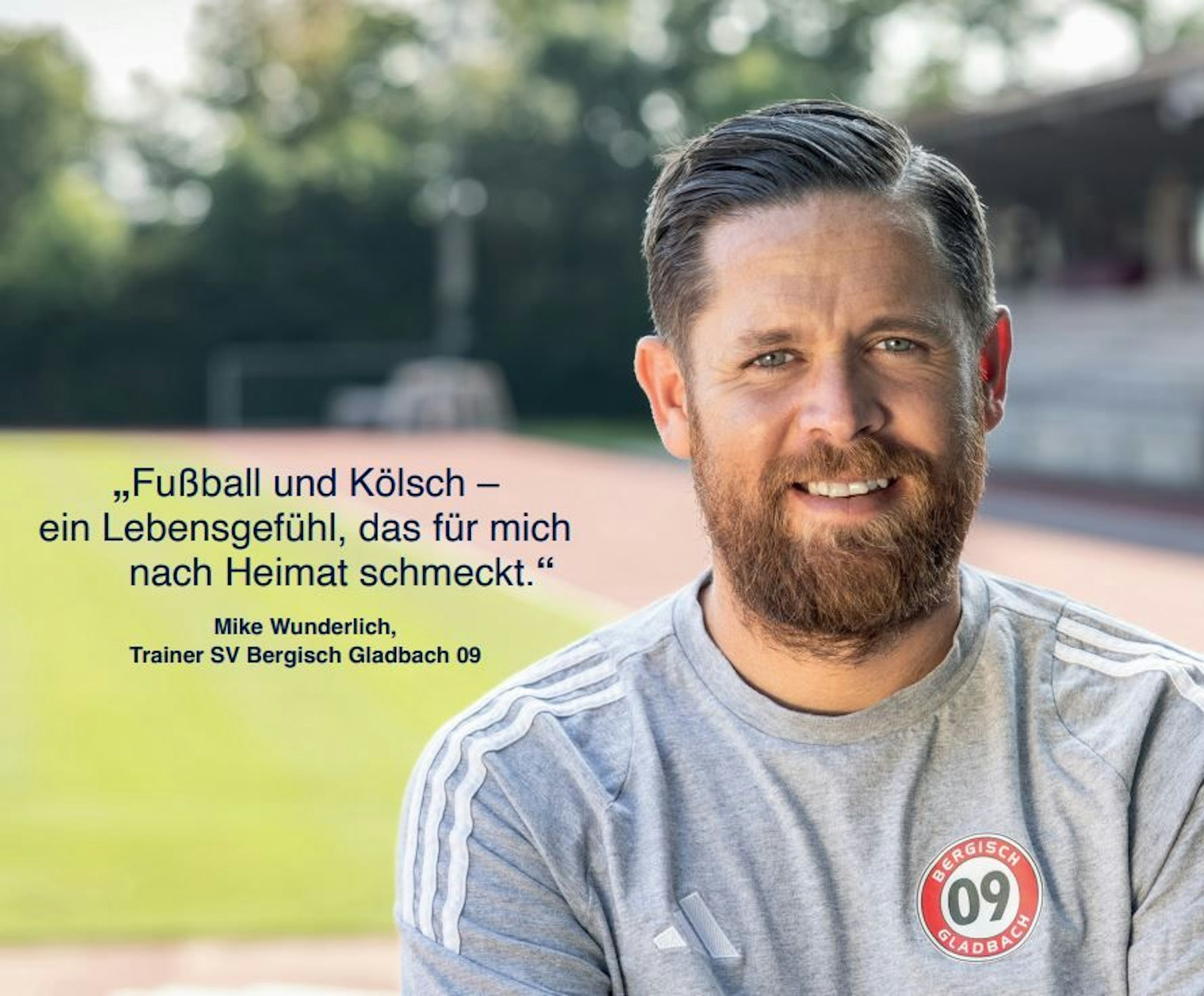 Ex-Fußballer Mike Wunderlich als Werbegesicht für Gaffel.