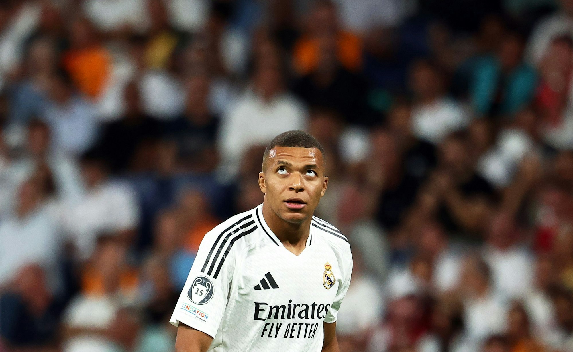Kylian Mbappé bei einem Spiel von Real Madrid.