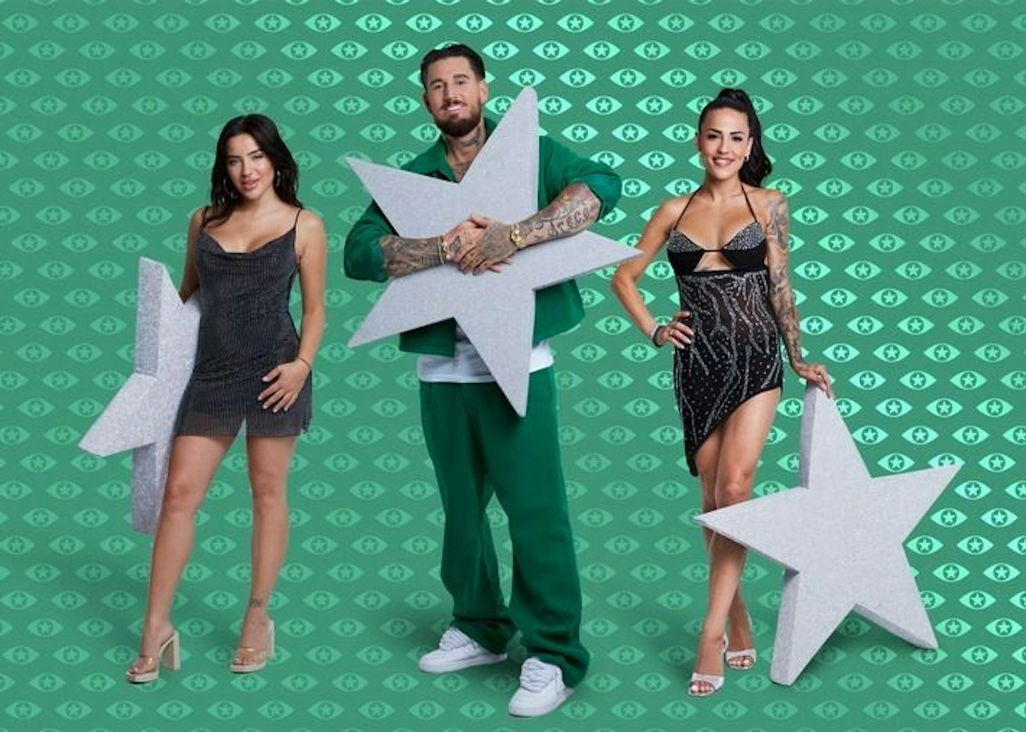 Leyla Lahouar, Mike Heiter und Elena Miras bei Promi Big Brother