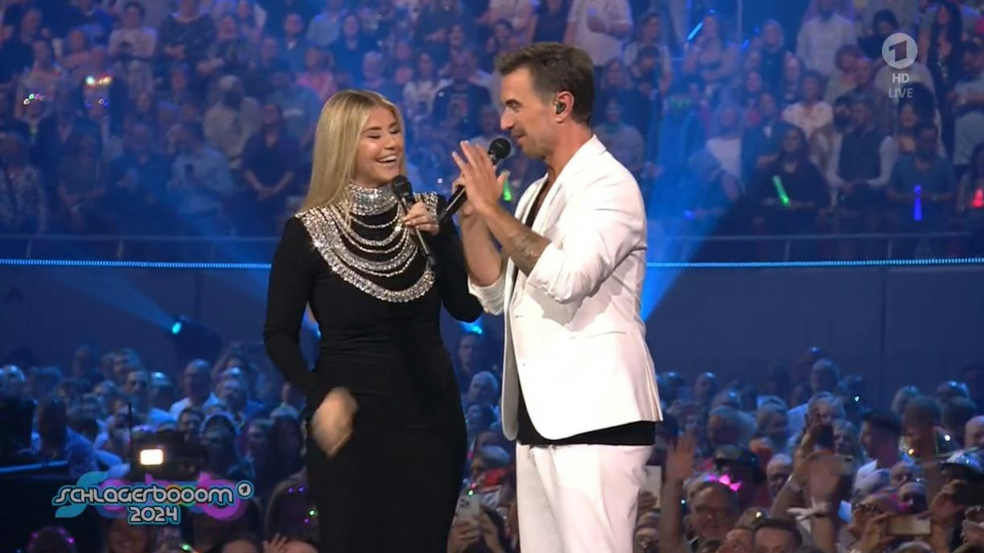 Florian Silbereisen und Beatrice Egli beim „Schlagerboom 2024 “