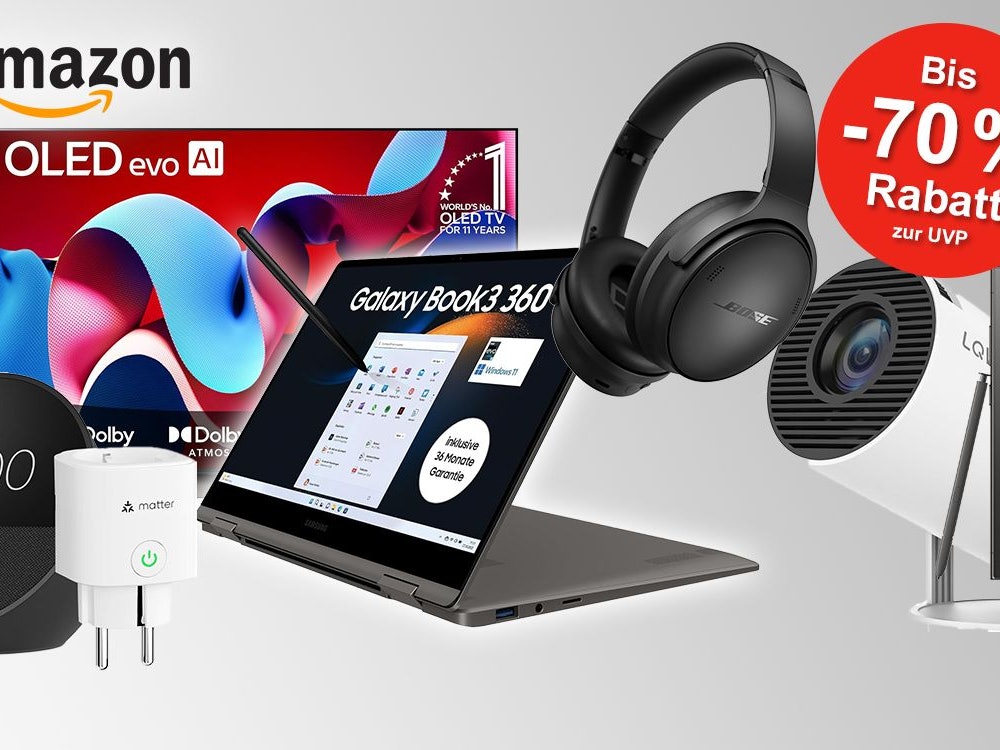 Darstellung von Technik Highlights aus dem Amazon Technik Sale