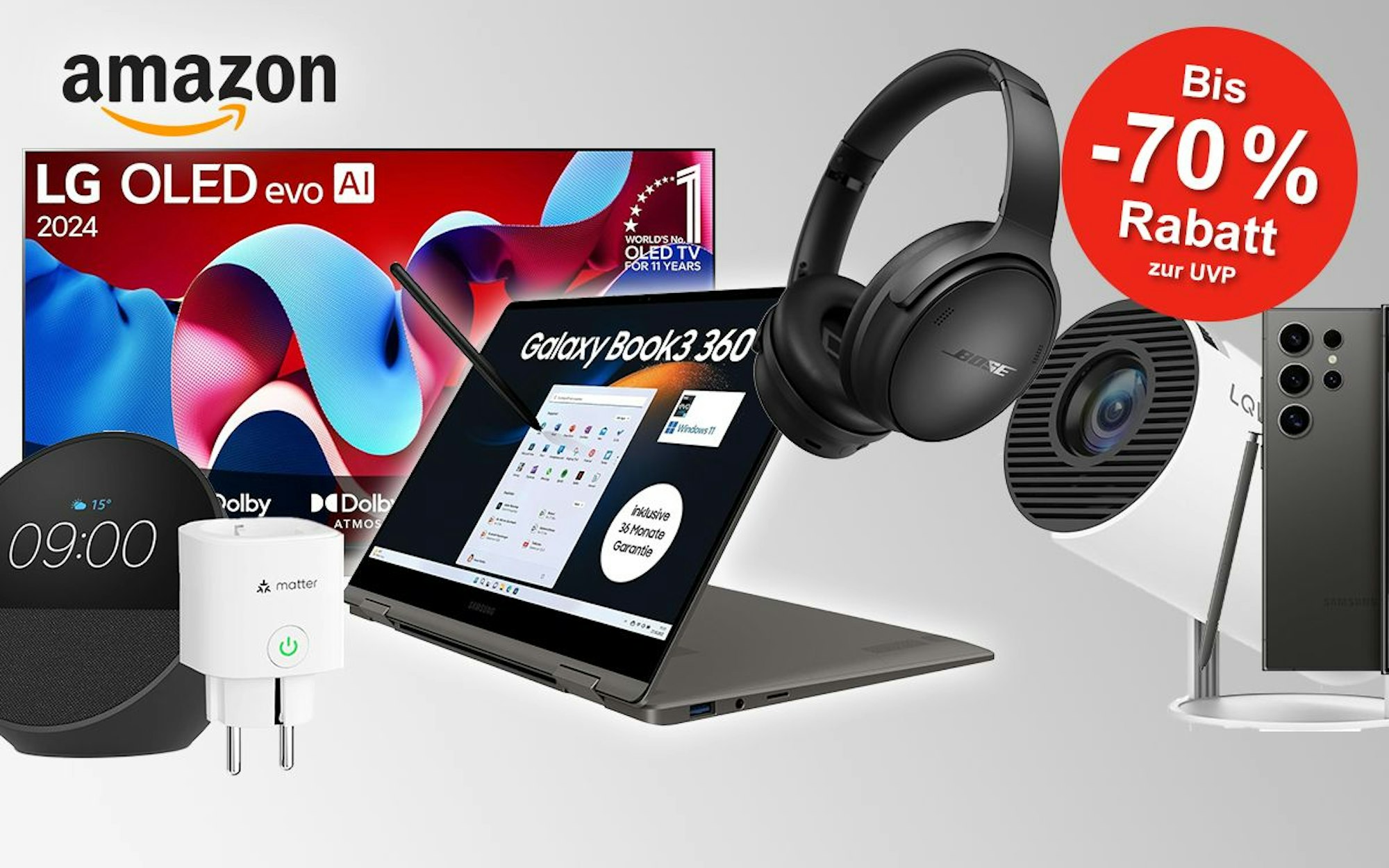 Darstellung von Technik Highlights aus dem Amazon Technik Sale